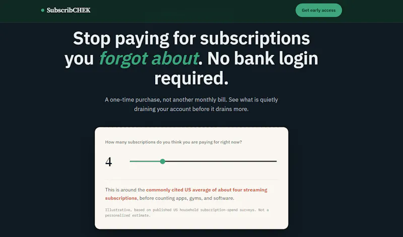 SubscribCHEK screenshot 1