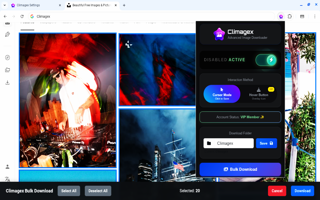 Climagex - One Click Bulk Save Pictures - Free App Bulk Save All Pictures & Photos with just One Click media 4