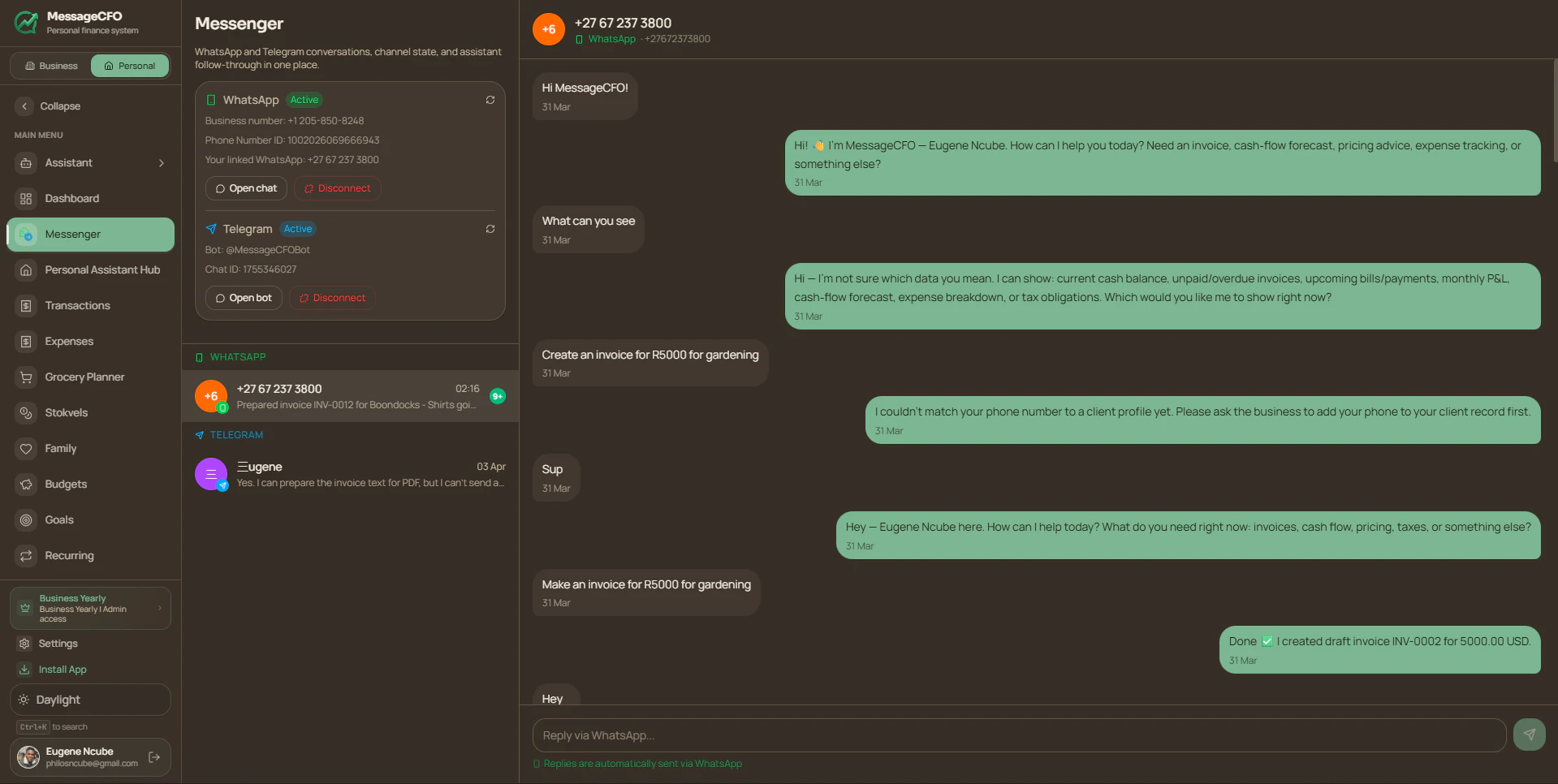 MessageCFO screenshot 4