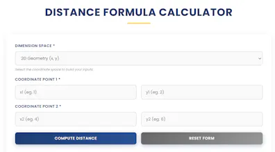 Distance Formula Calculator | Ease Tools gallery image