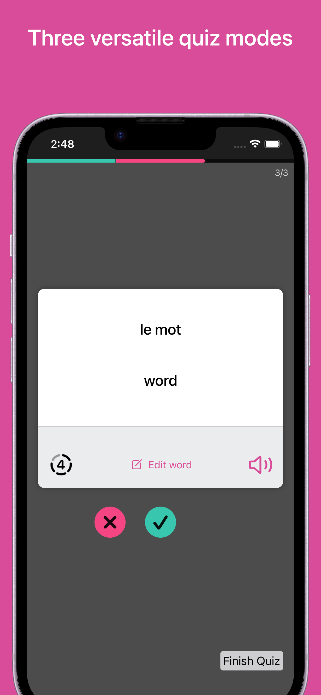 Média Wokabulary - Cartes flash - Collectez et pratiquez vos mots individuels en langue étrangère 3