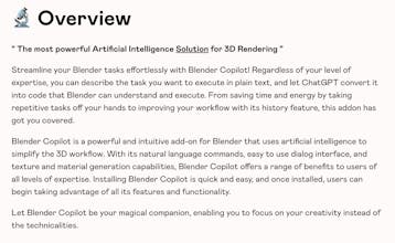 Blender Copilot Exclusive GPT Tool - AI gallery image