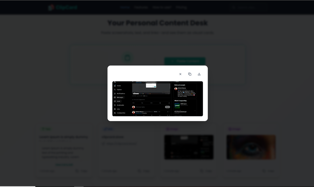 Clipcard - Вставьте скриншоты, текст и ссылки медиа 4