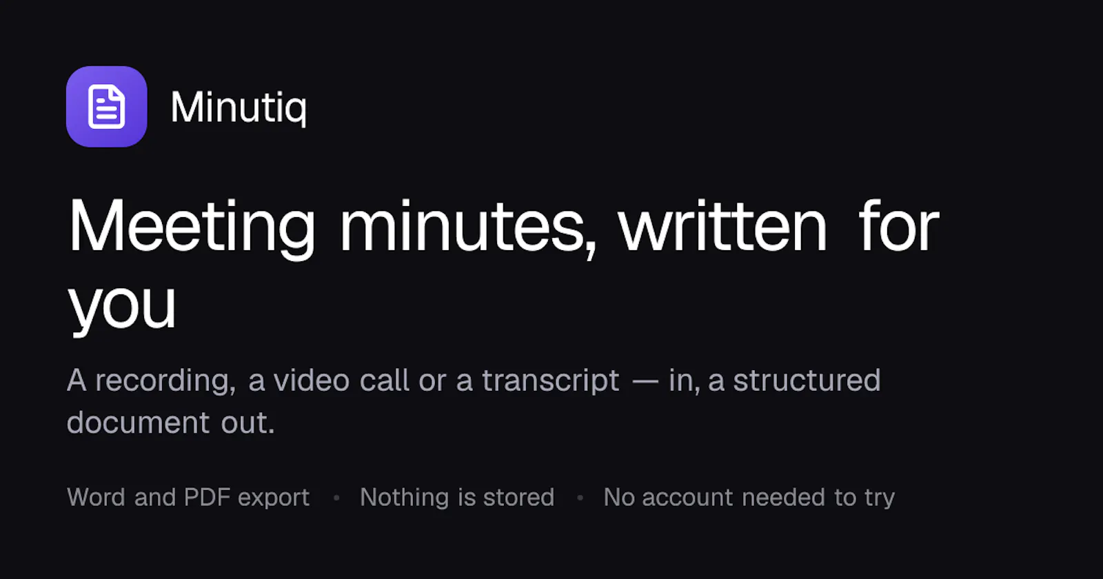 Minutiq screenshot 2