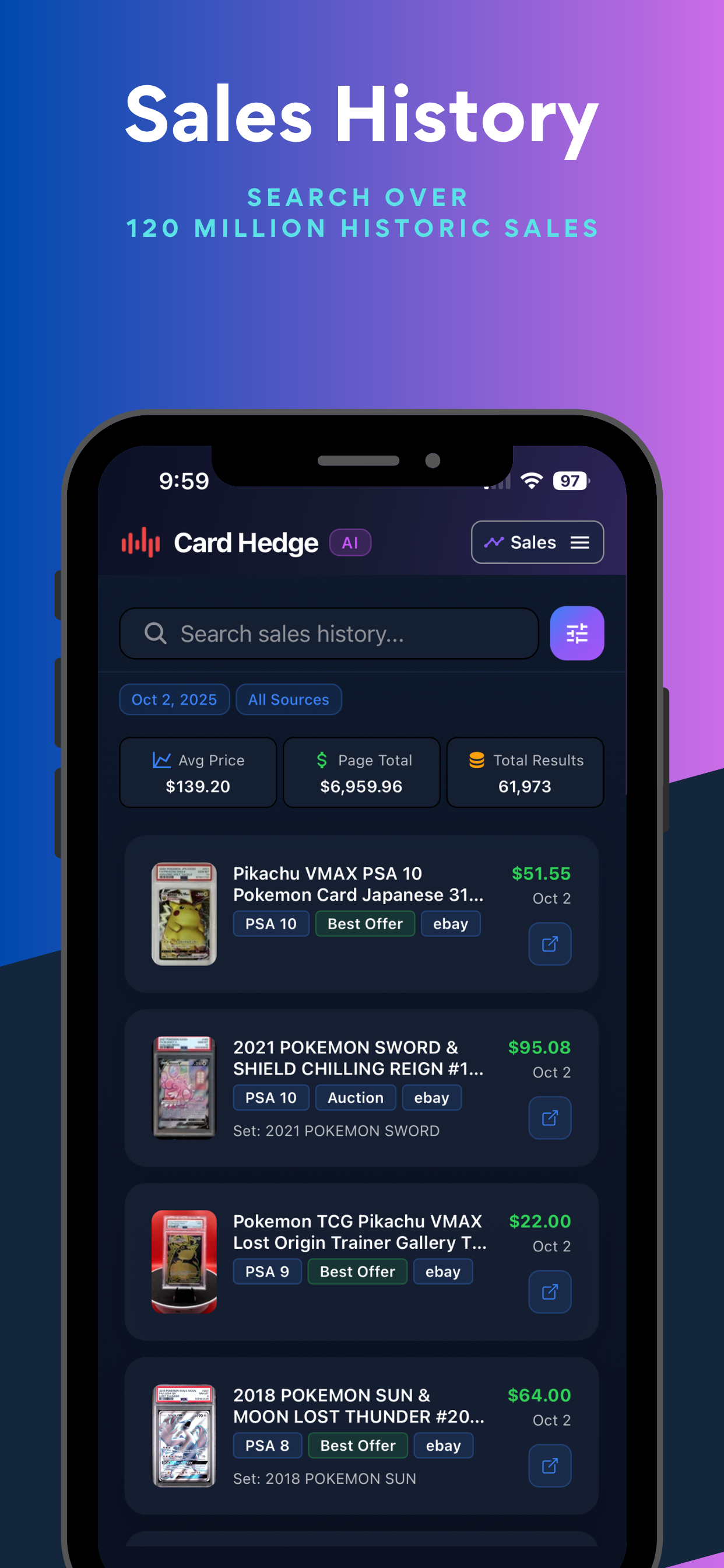 Card Hedge AI Sports & TCG Price Guide gallery image