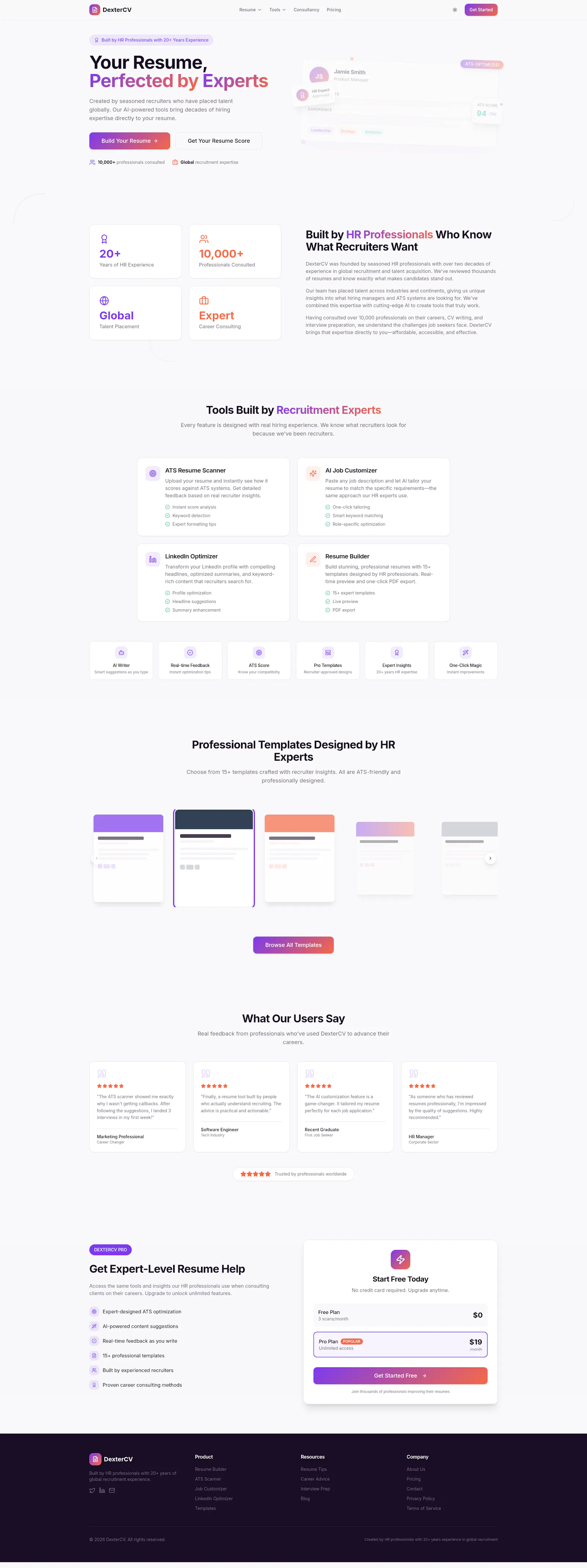 DexterCV screenshot 1