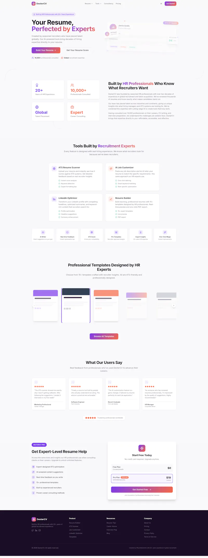 DexterCV screenshot 1