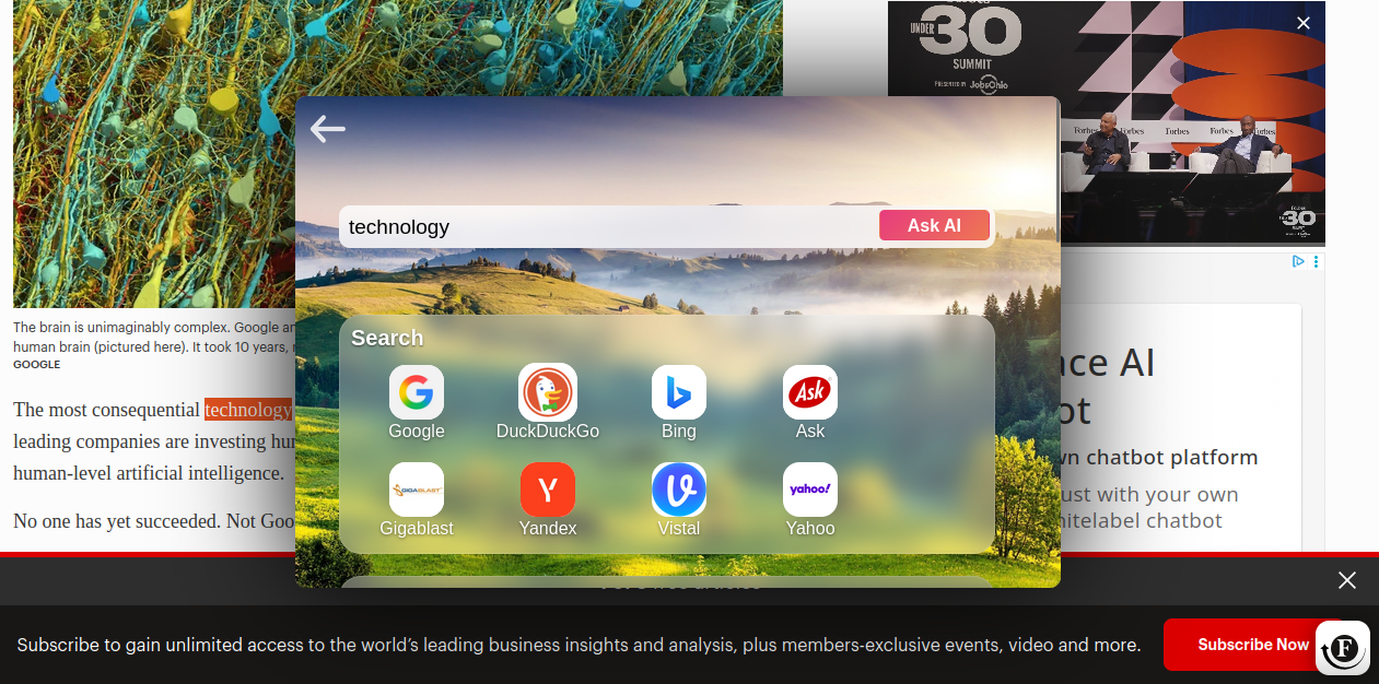 Vistal Addon - Browser Extension gallery image