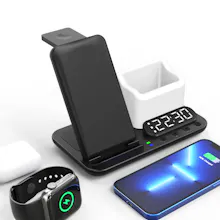 6 in 1 alarm clock wireless charger gallery image