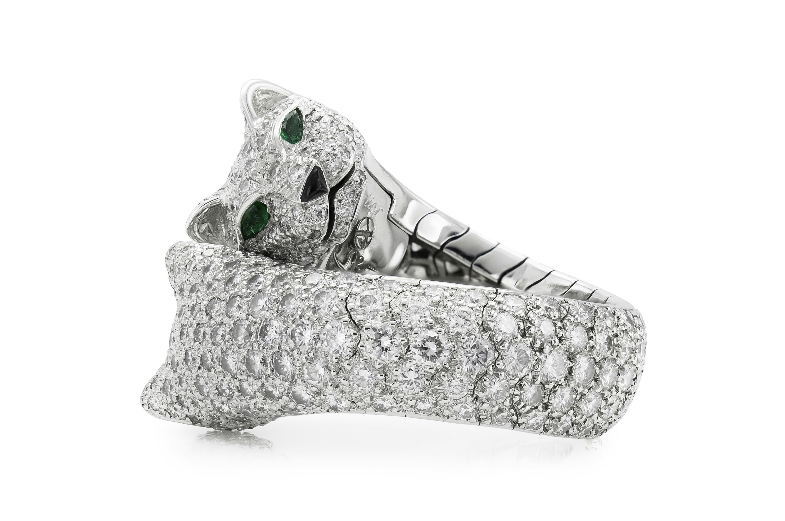 Anillo de pantera de doble cabeza de cartier media 2