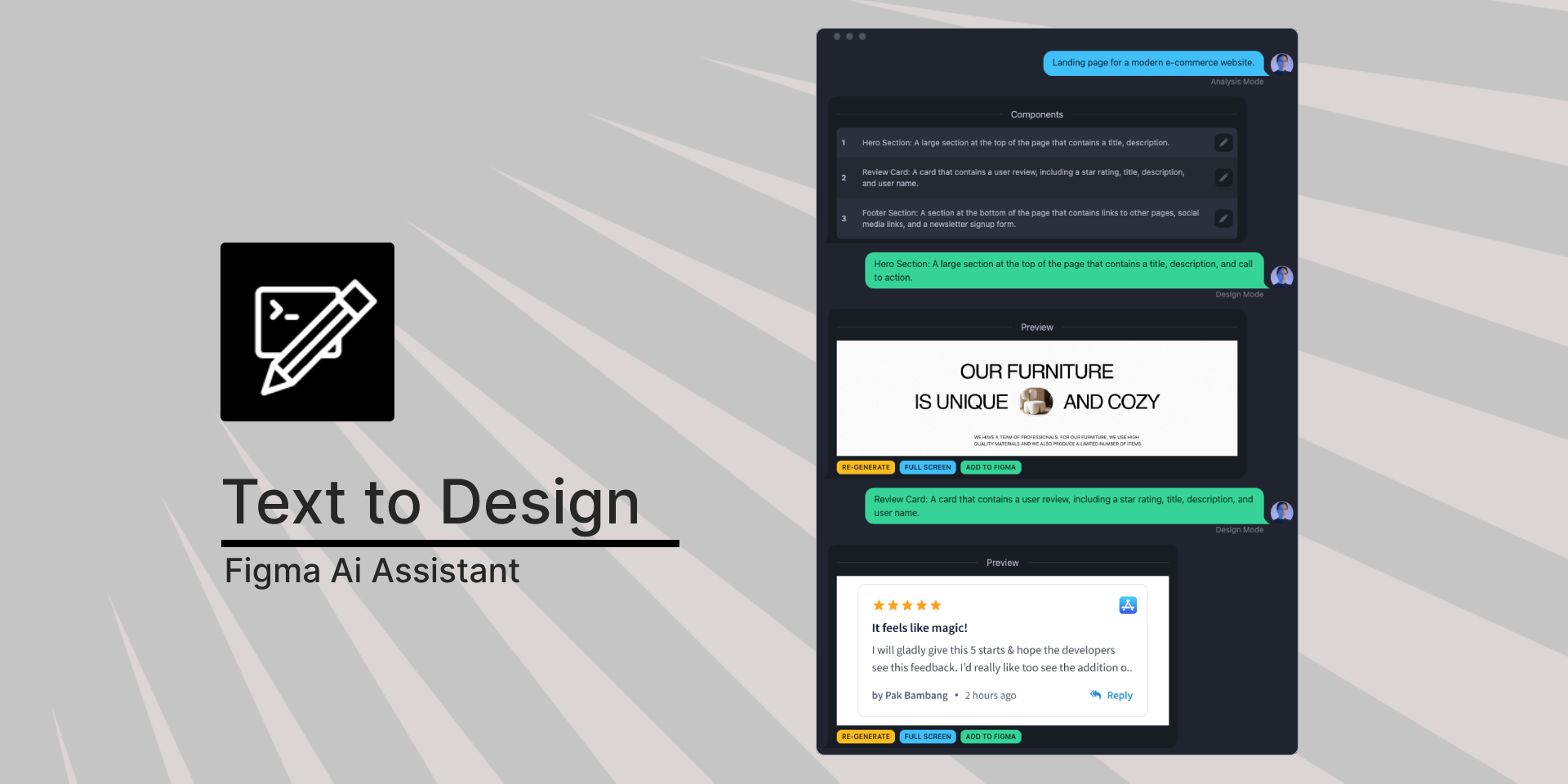 Texto para design |Figma AI Assistente media 2