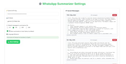 WA Chat/Group Summarizer gallery image