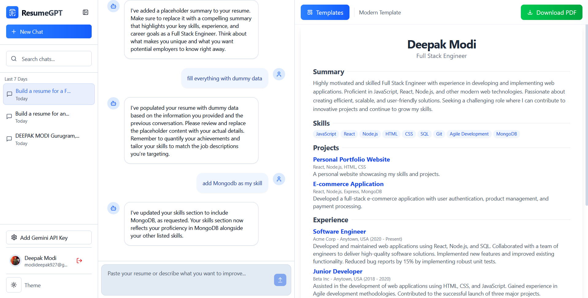 ResumeGPT gallery image