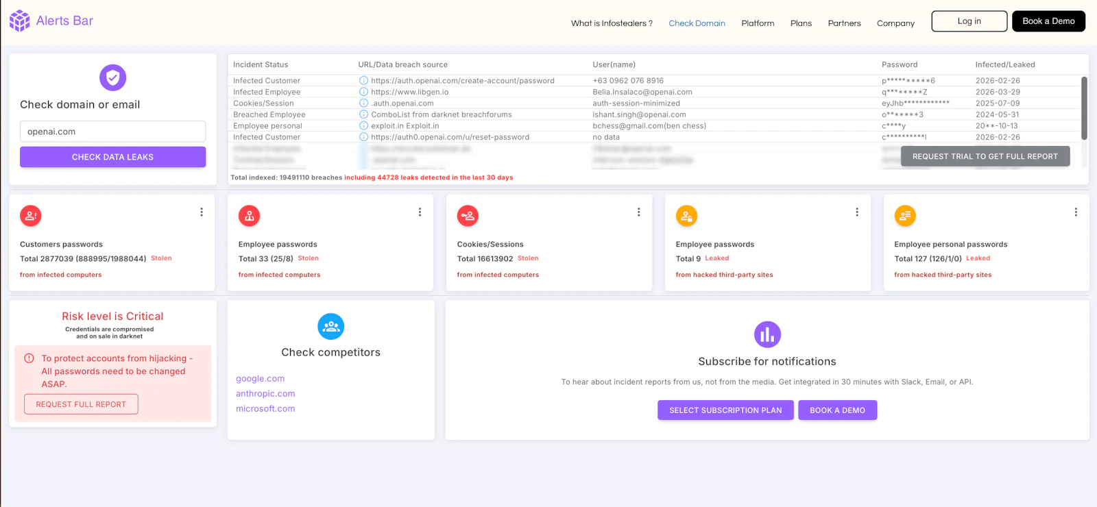 Alerts Bar screenshot 2
