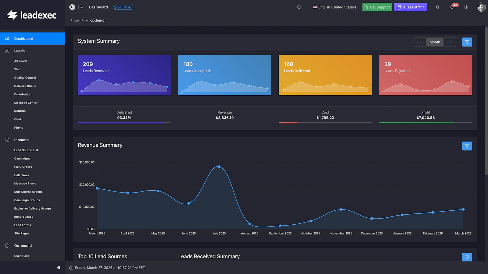 LeadExec by ClickPoint Software screenshot 2