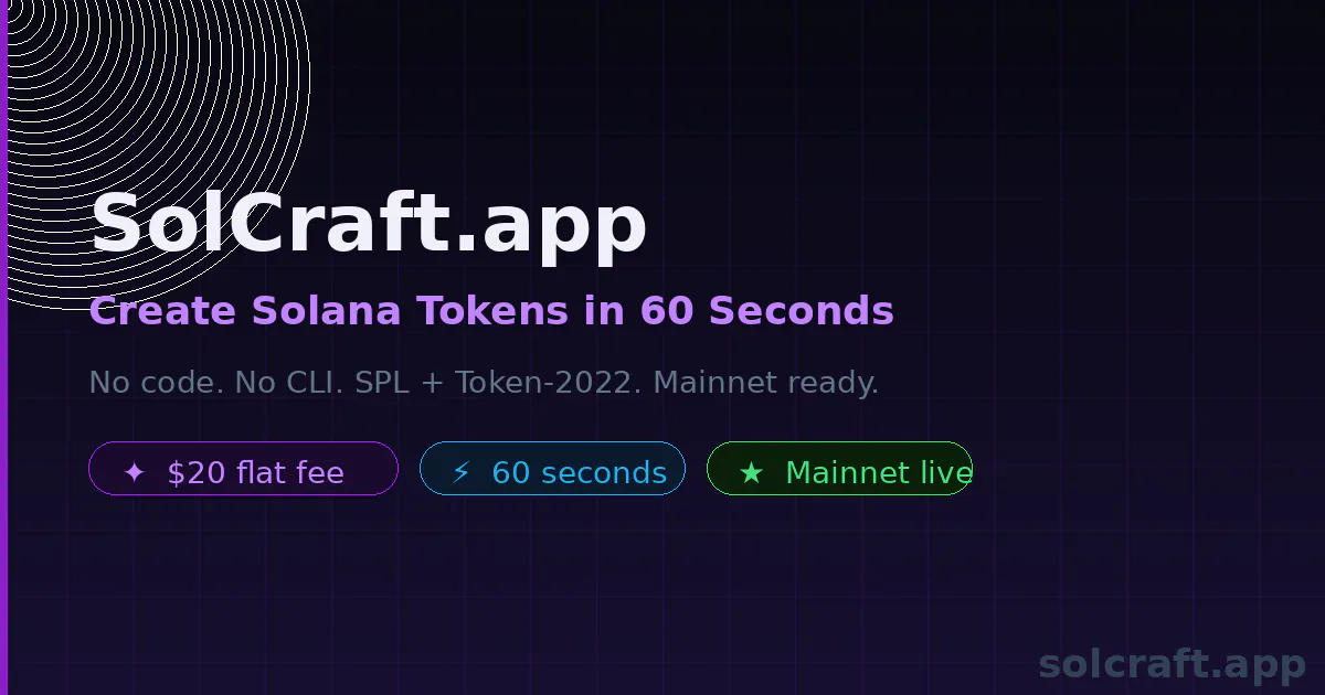 SolCraft.app のプロダクトバナー