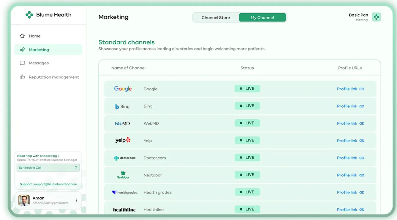 Blume Health Co screenshot 1