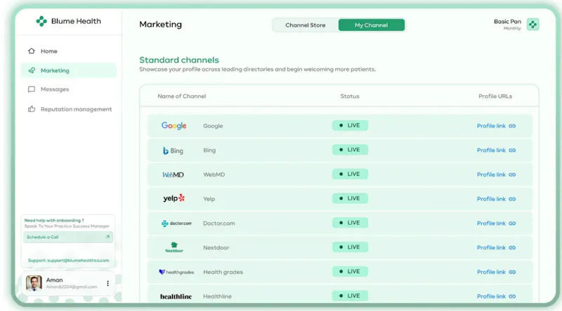 Blume Health Co screenshot 1