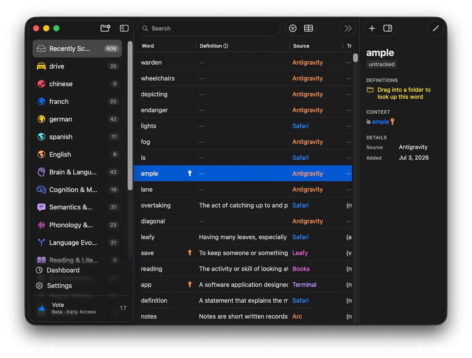 Leafy — Vocabulary Builder for Mac screenshot 2