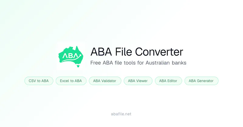 ABA File Converter screenshot 1