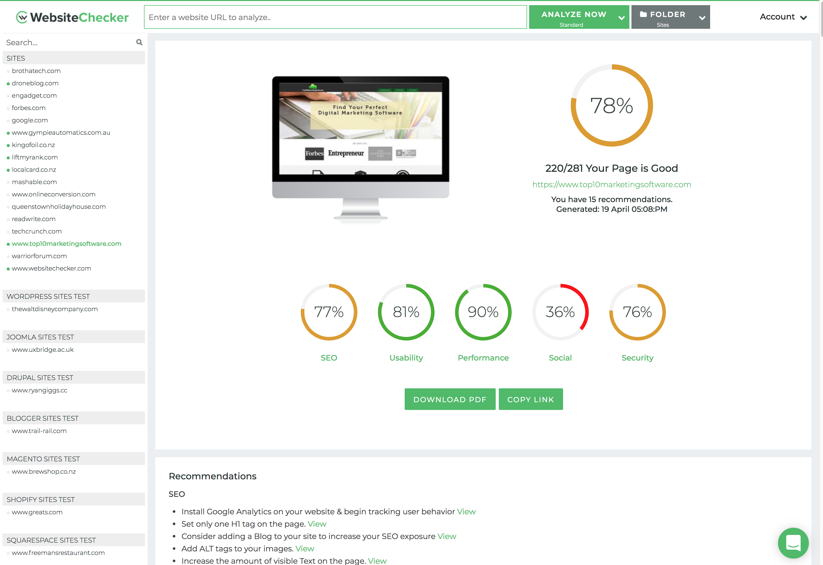 WebsiteChecker gallery image