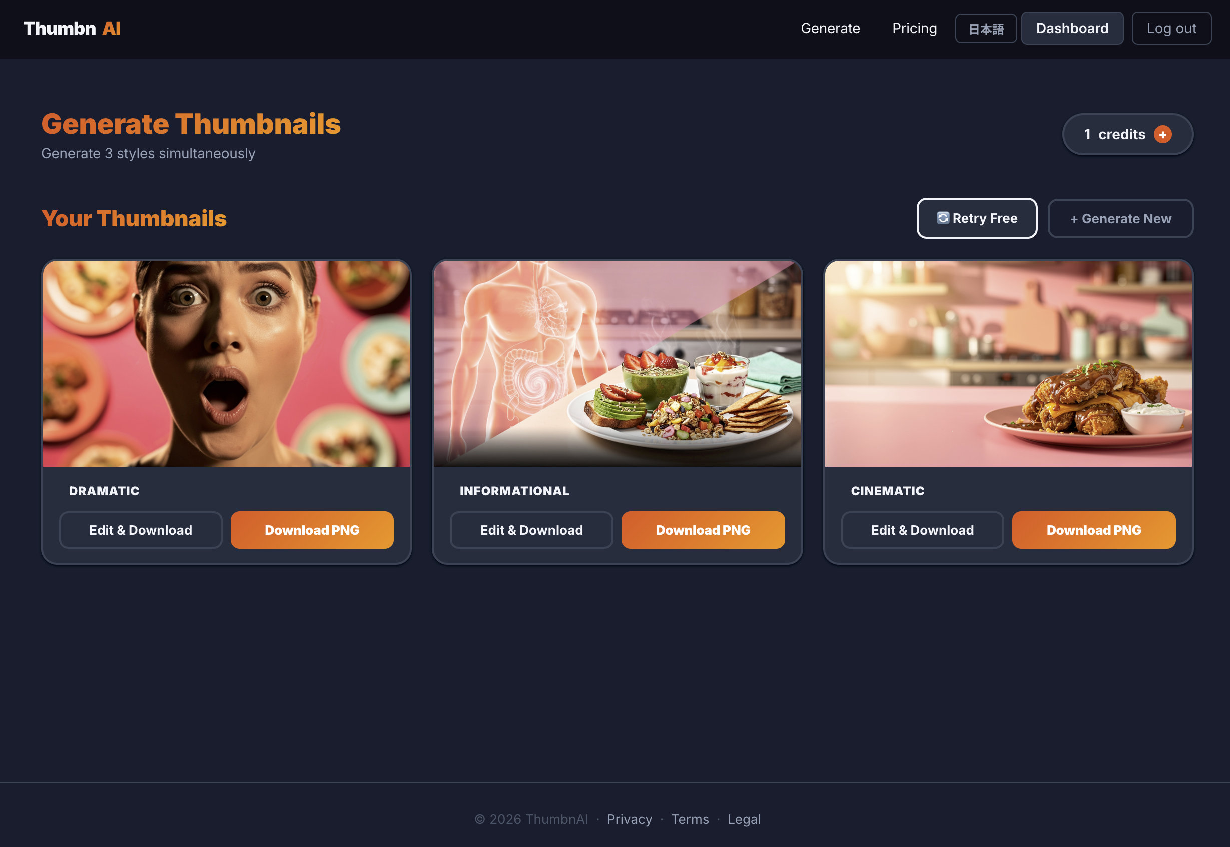 ThumbnAI — YouTube Thumbnail Generator gallery image