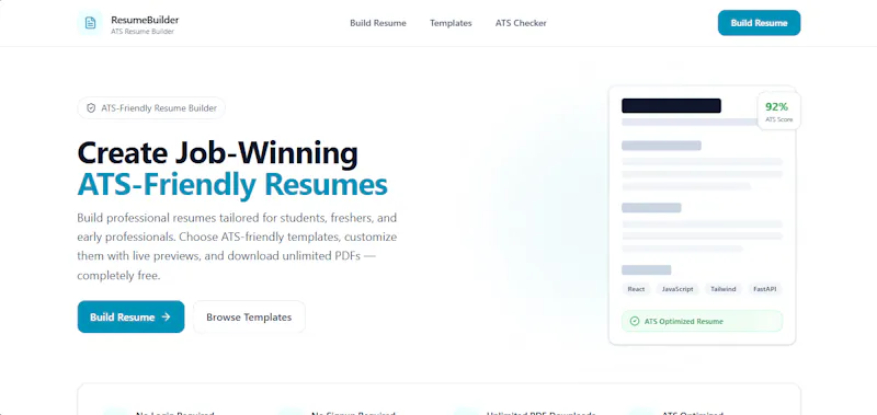 ResumeBuilder screenshot 1