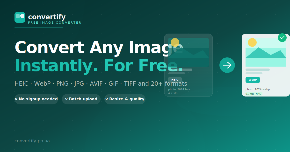 Convertify - Main product screenshot demonstrating key features and user interface