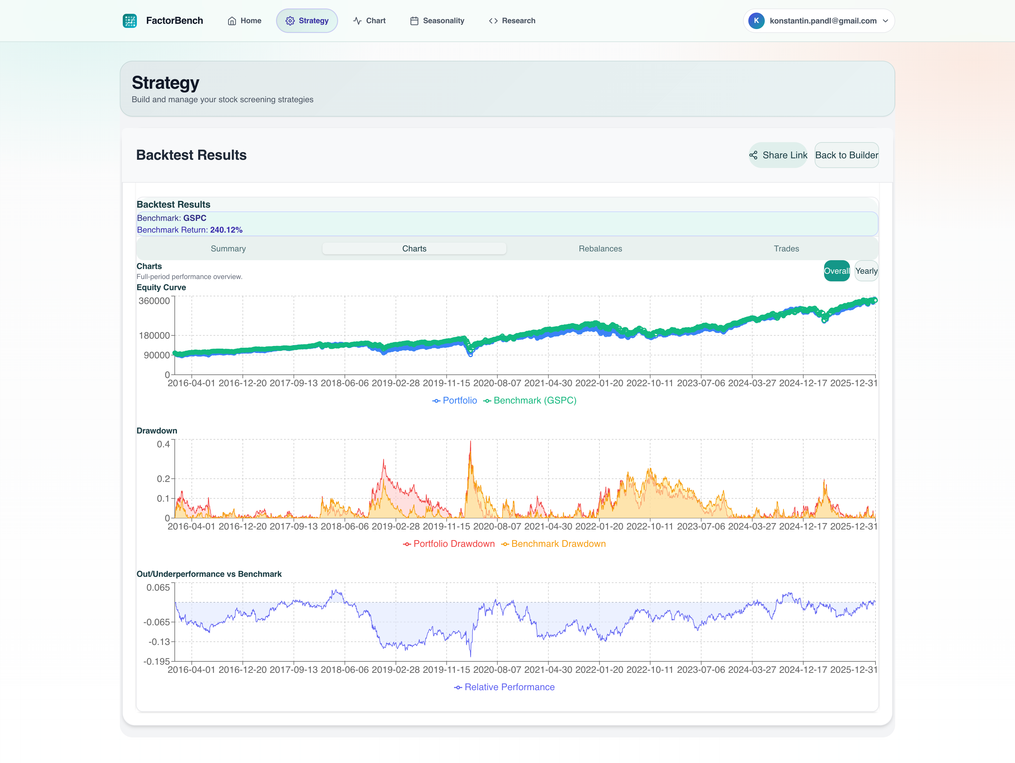 FactorBench - Screenshot 2 showing product features and functionality