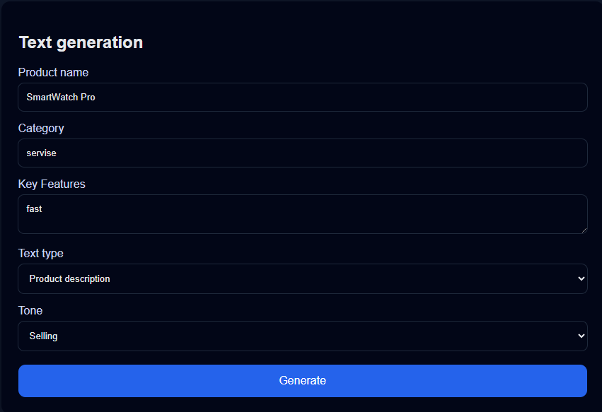 AI HelperStartup - Screenshot 2 showing product features and functionality