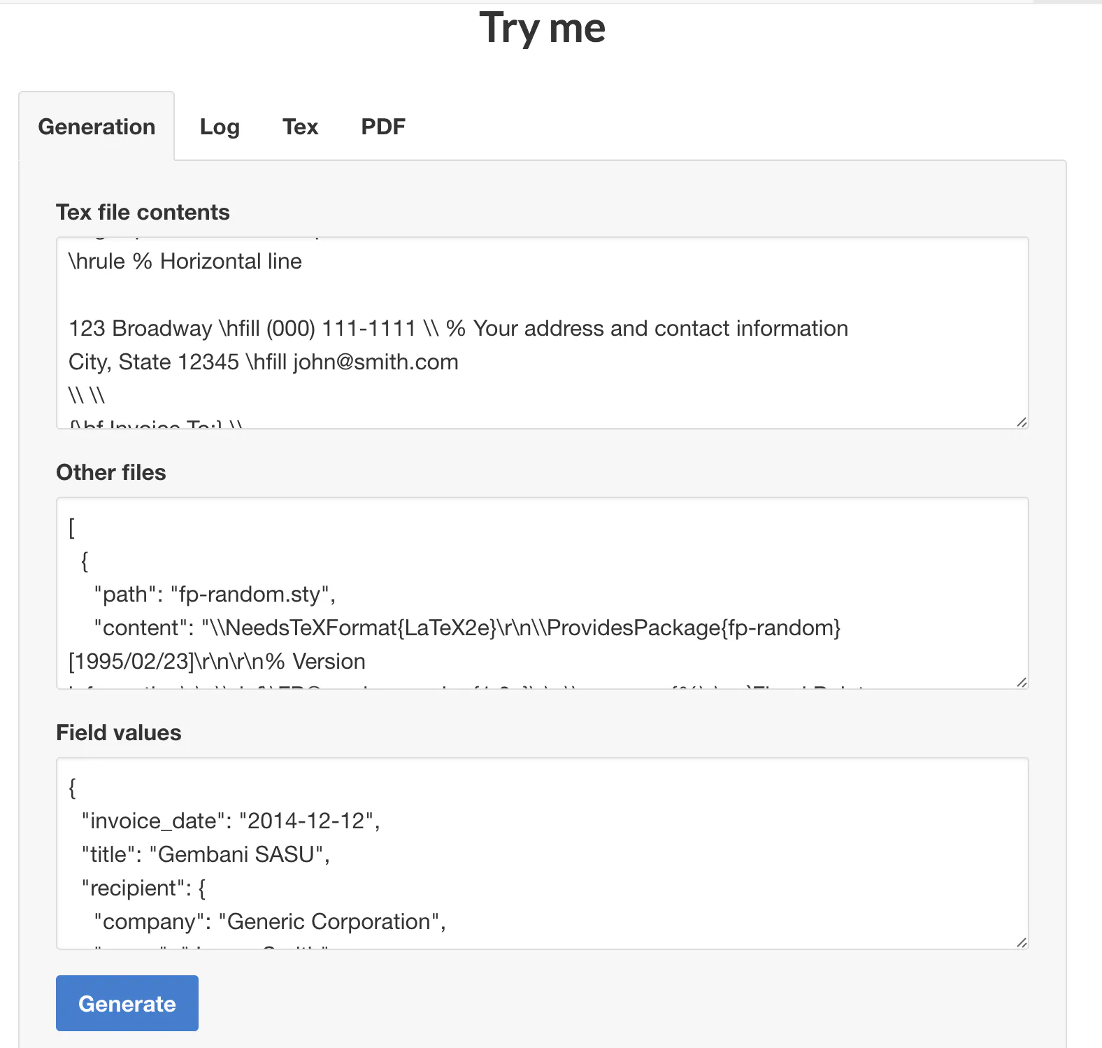 Docgen.io API