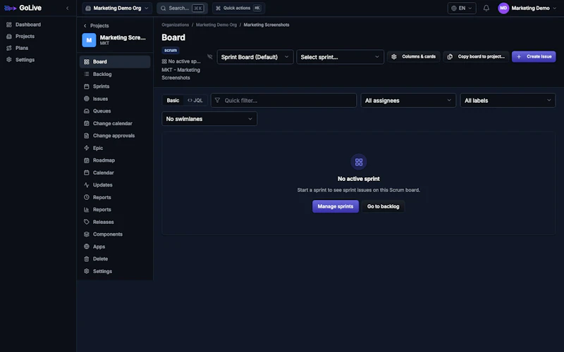 GoLive screenshot 2