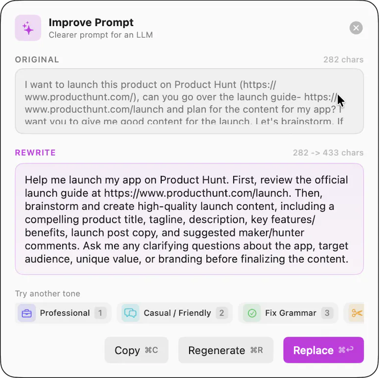 Refine Text screenshot 2