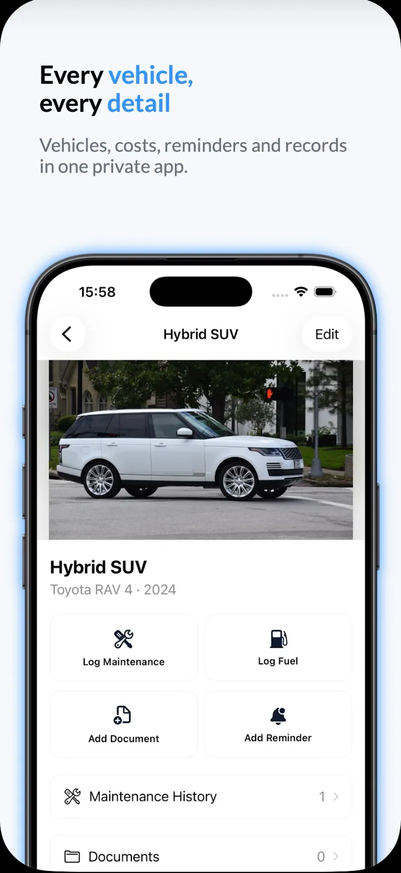 Motly: car tracker and costs  screenshot 3