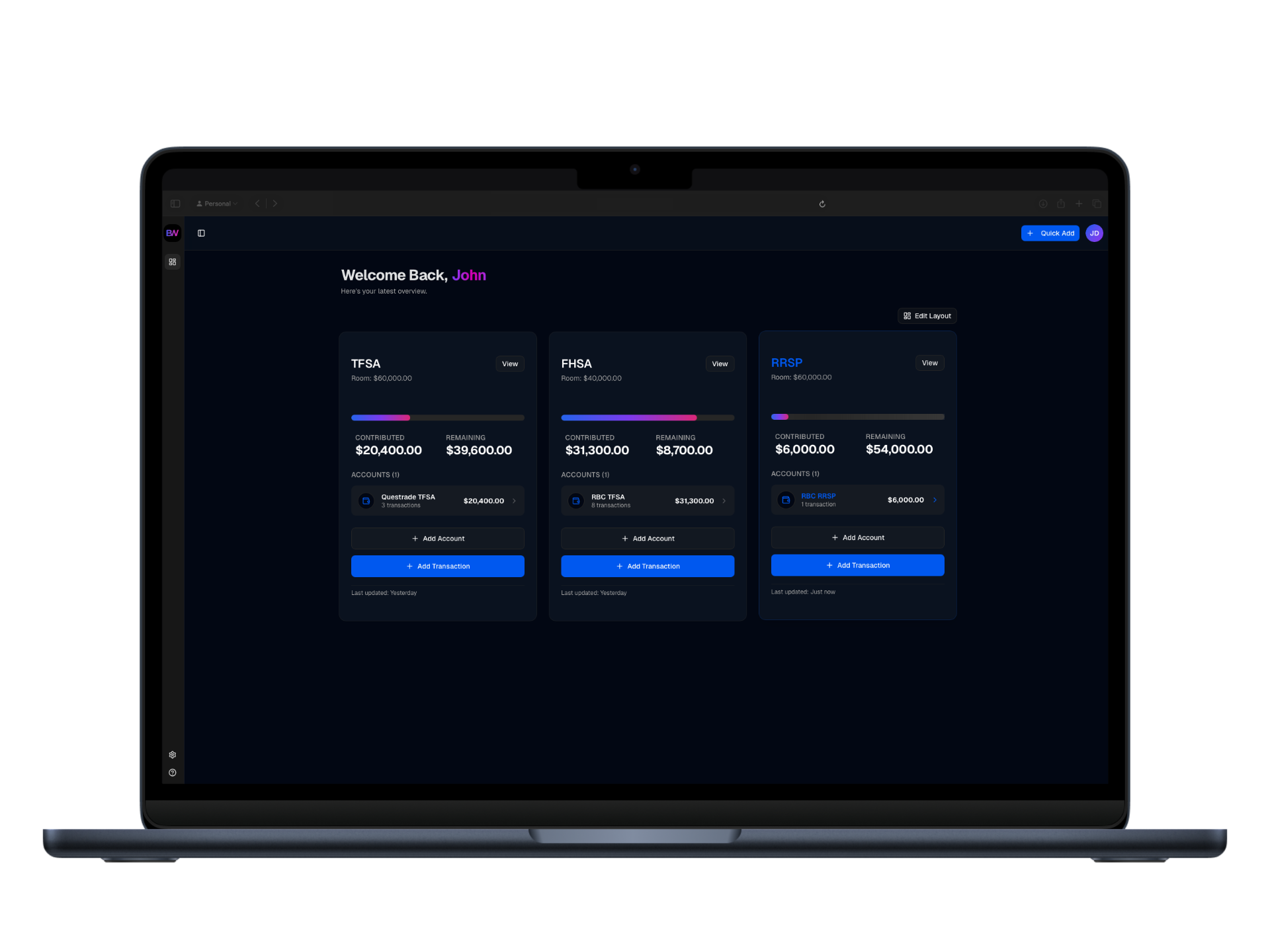 BalanceWise - Screenshot 2 showing product features and functionality