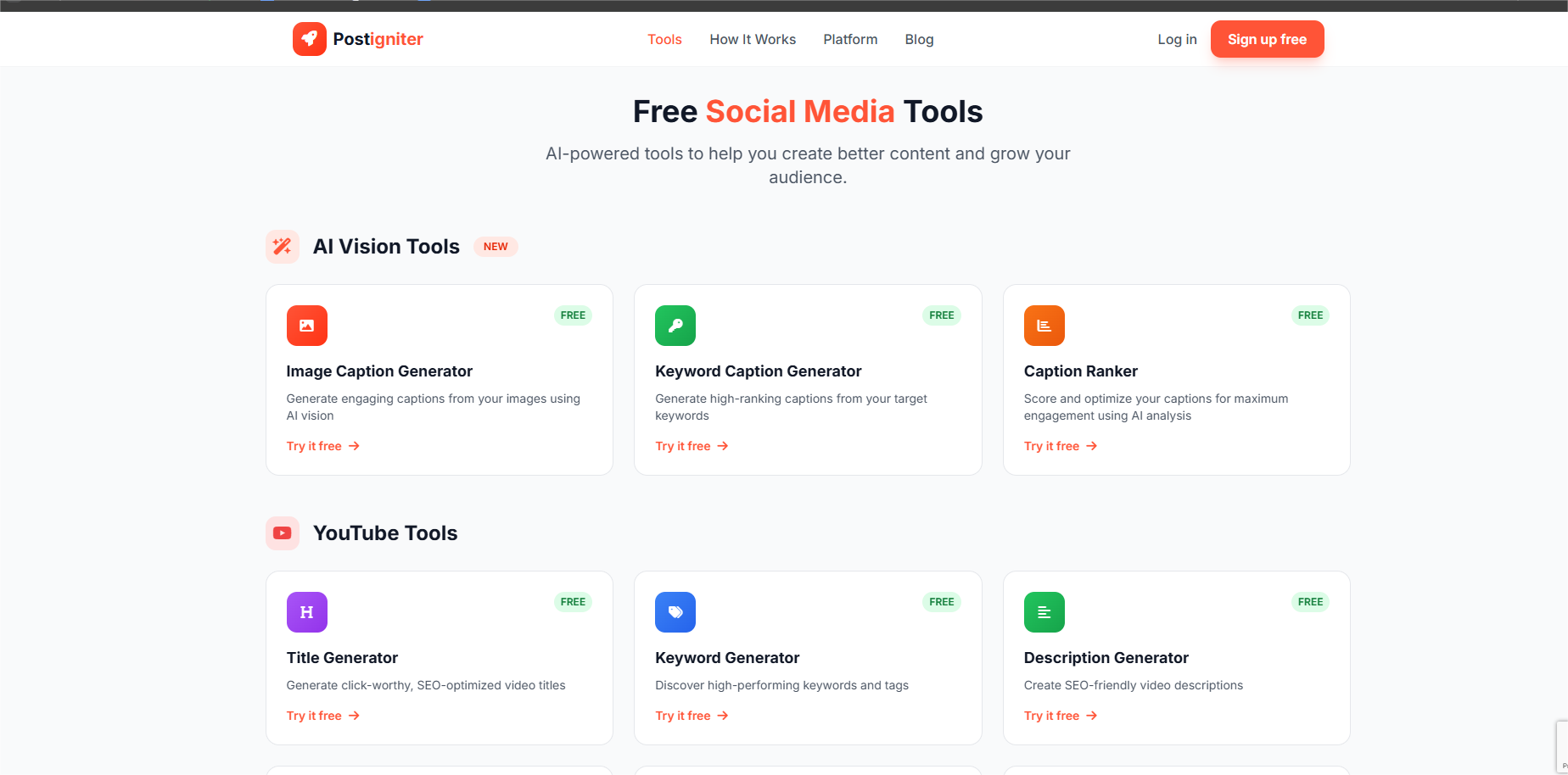POSTIGNITER- FREE SOCIAL MEDIA GROWTH  - Screenshot 2 showing product features and functionality