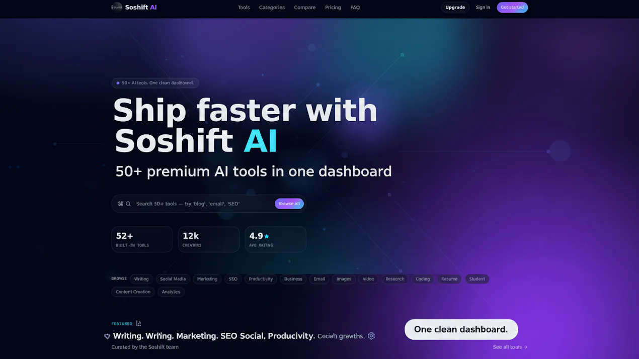 Soshift-Ai product