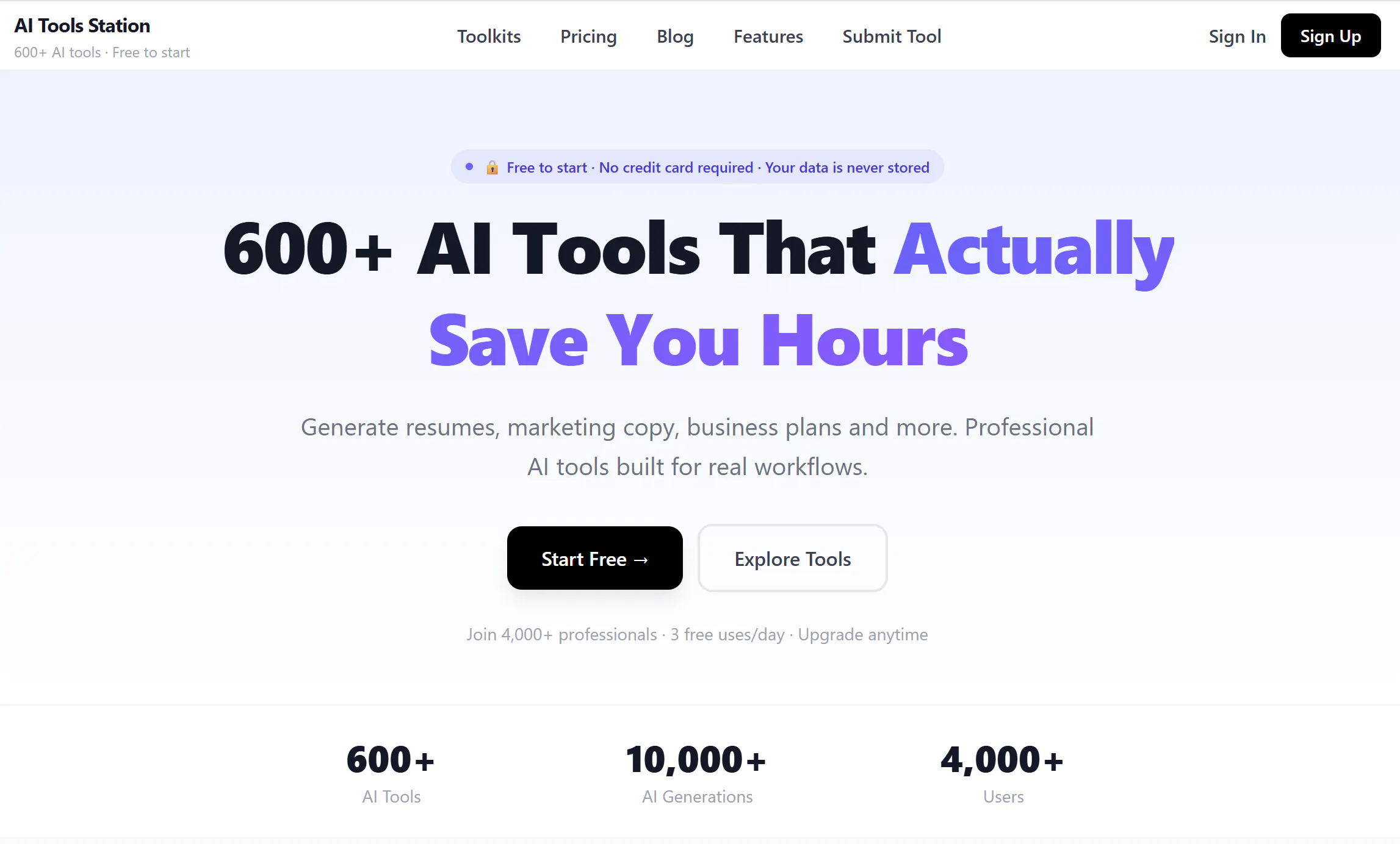 Banner del producto AI Tools Hub