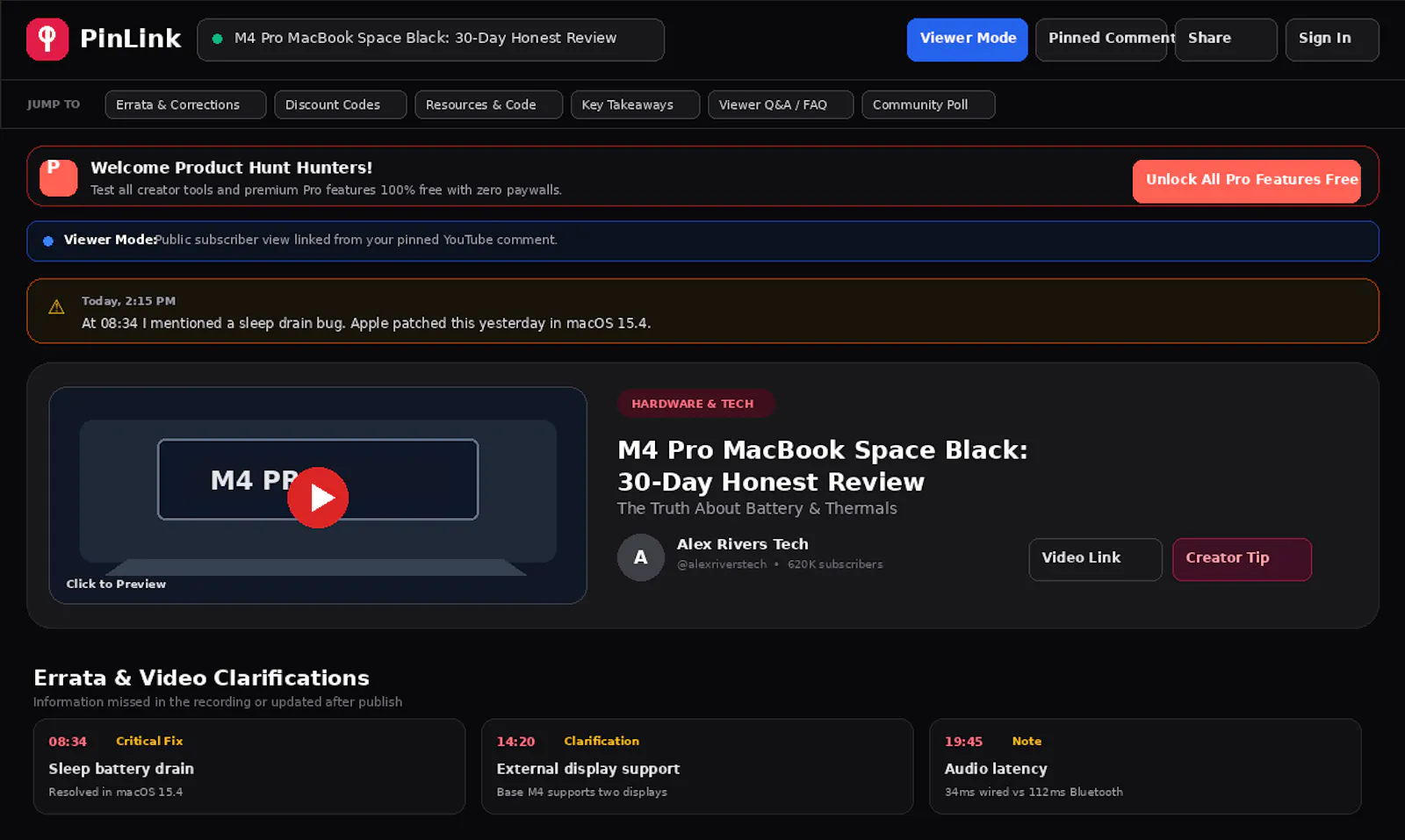 PinLink screenshot 1