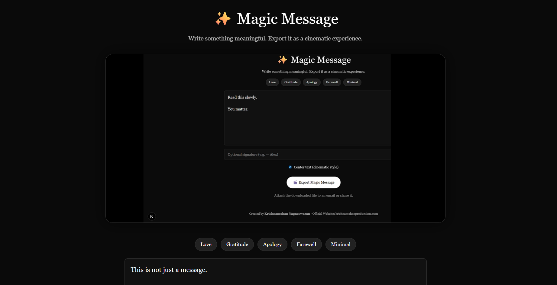 Magic Message gallery image