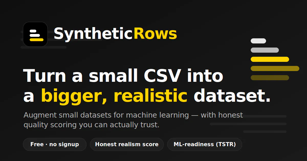 SyntheticRows gallery image