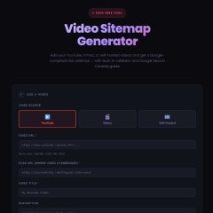 Video Sitemap Generator