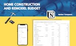 Notion Home Reno Construction Budget image