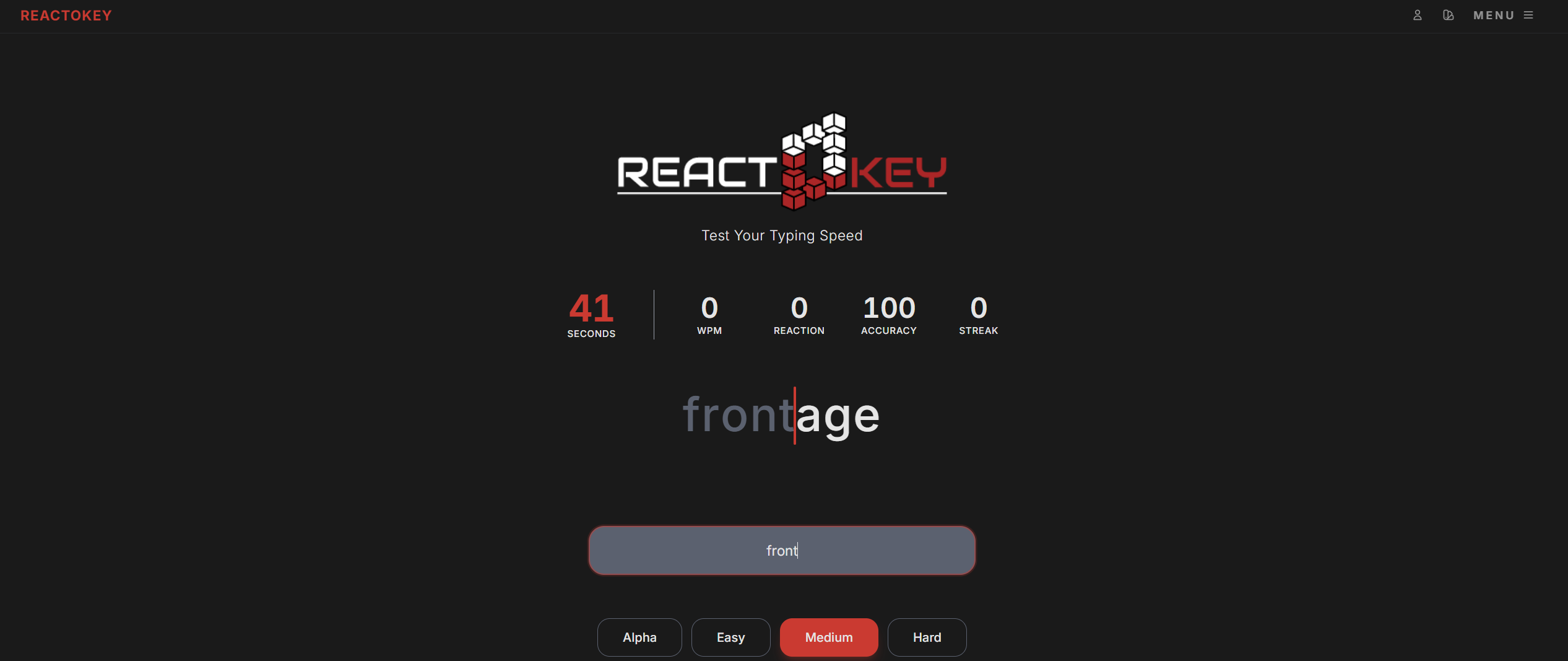 REACTOKEY - Main product screenshot demonstrating key features and user interface