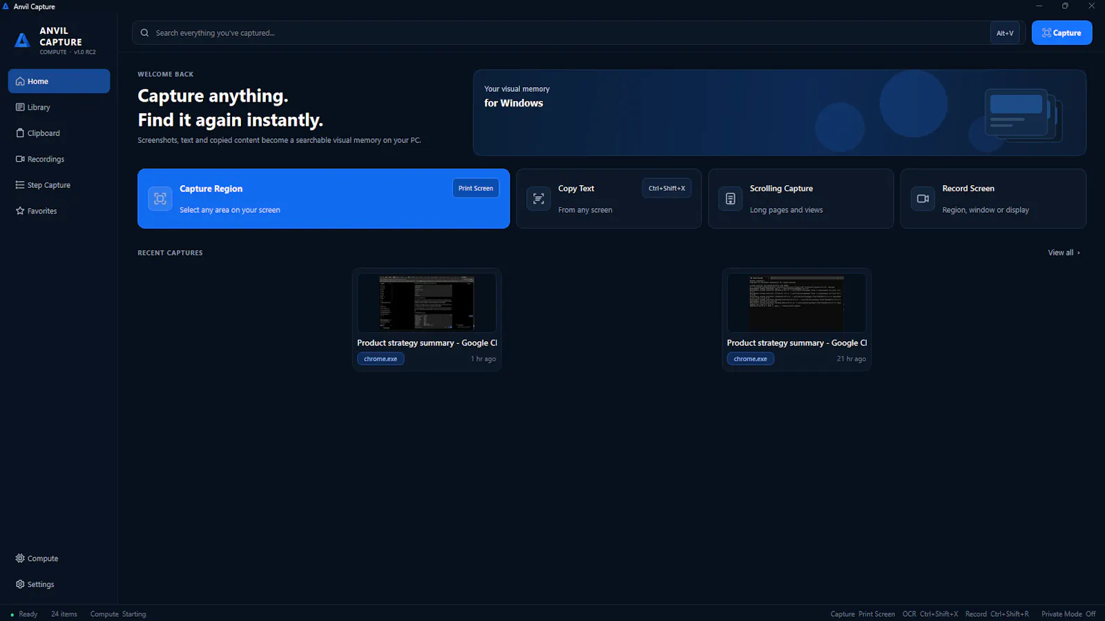 Anvil Capture screenshot 1