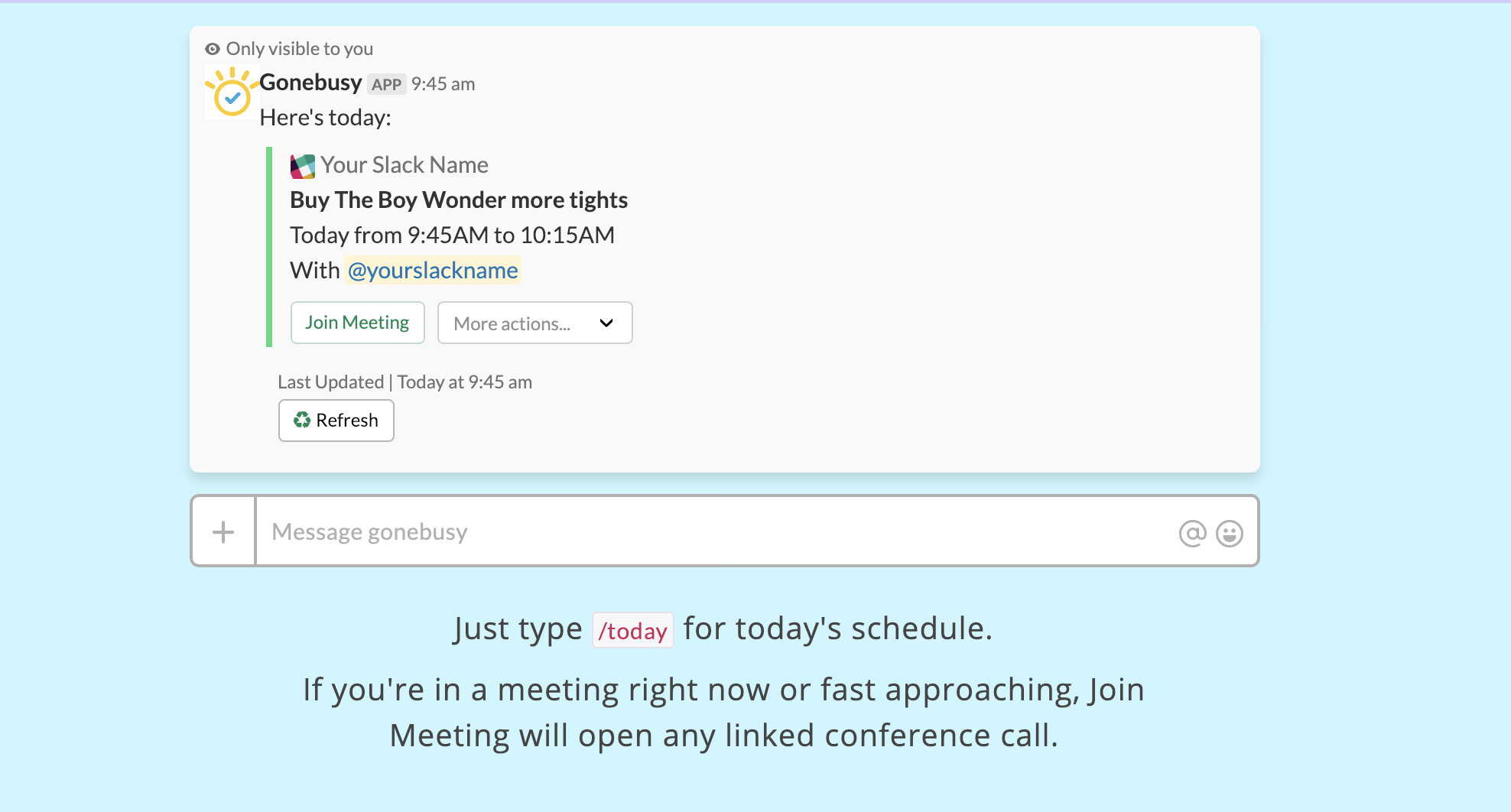 Gonebusy for Slack gallery image