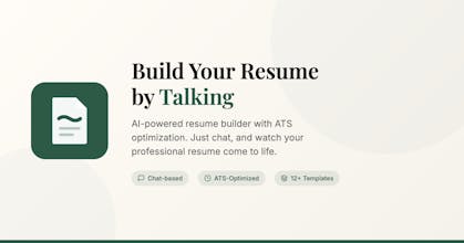 ResumeFlow – Talk, don't fill forms gallery image