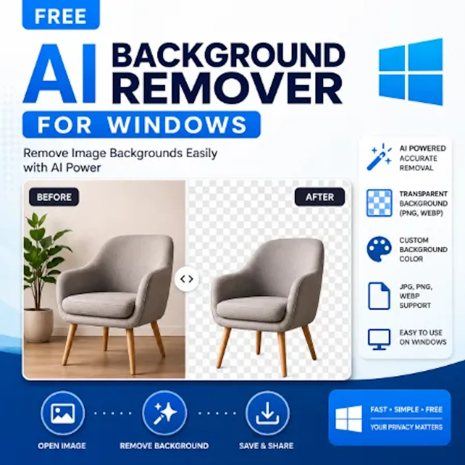 AI Background Remover for Windows screenshot 1
