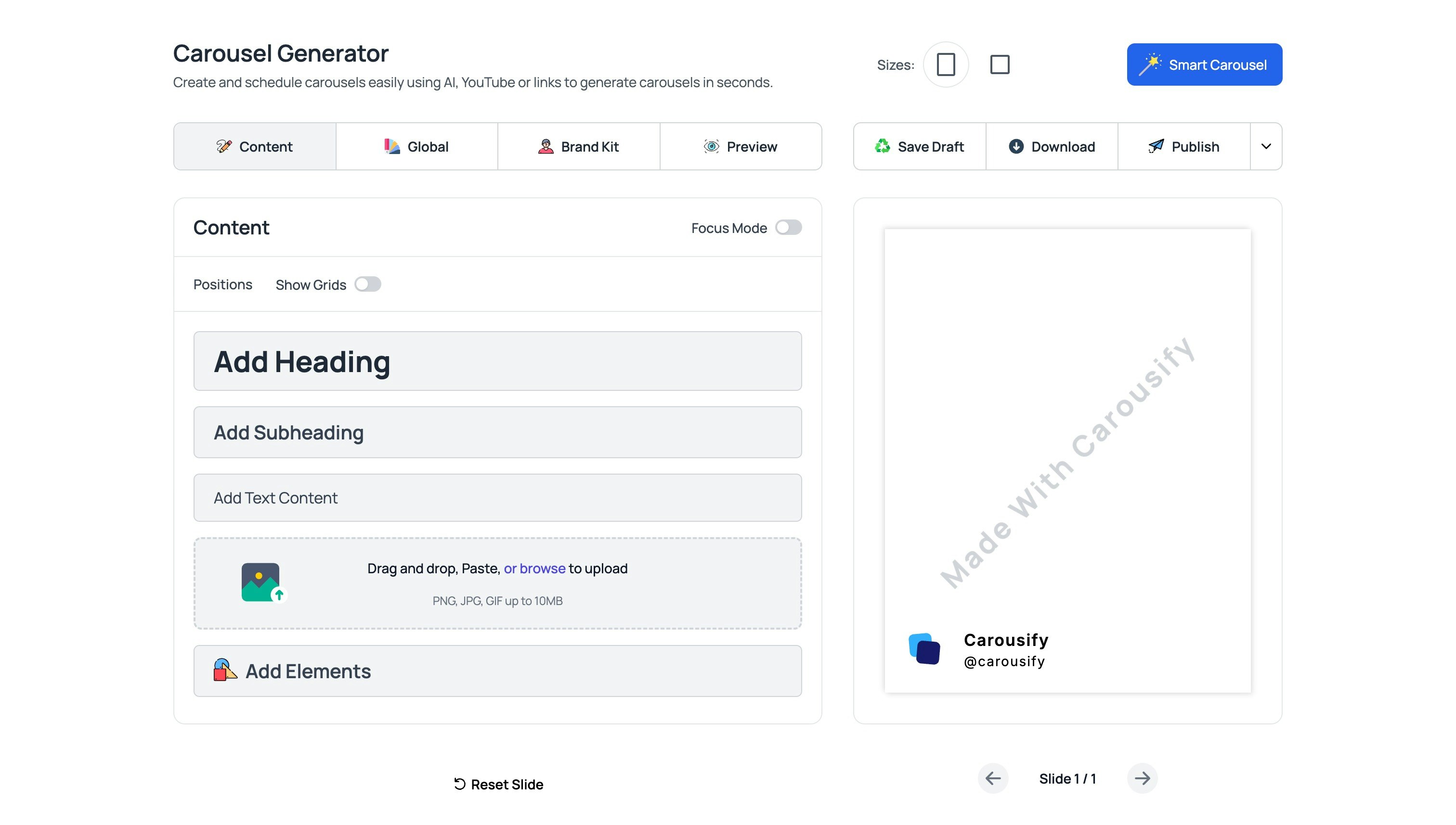Carousify - Screenshot 2 showing product features and functionality