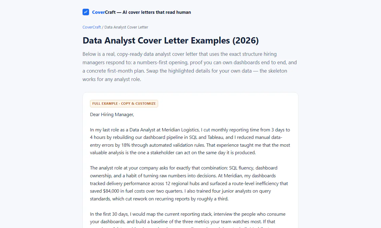 CoverCraft – AI Cover Letter Generator gallery image